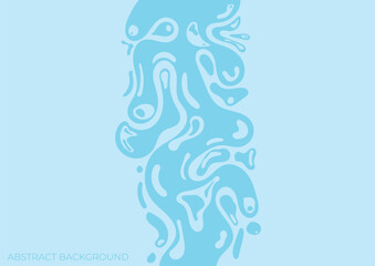 abstract blue background with blue fluid wave hand drawn