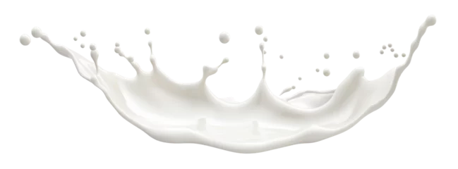 Foto op Plexiglas Splash of milk or cream, cut out © Yeti Studio