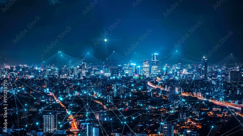Poster LPWA (Low Power Wide Area). Wireless communication concept in smart cities and communication networks. 5G.