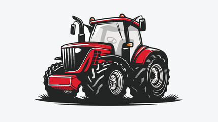 Fototapeta na wymiar Tractor logo illustration emblem design