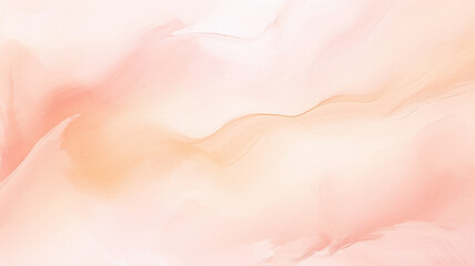 Abstract drawing of delicate coral color. Peach background postcard