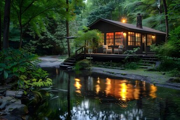 Obraz premium Secret Grove Garden Hidden Haven of Peace and Tranquility