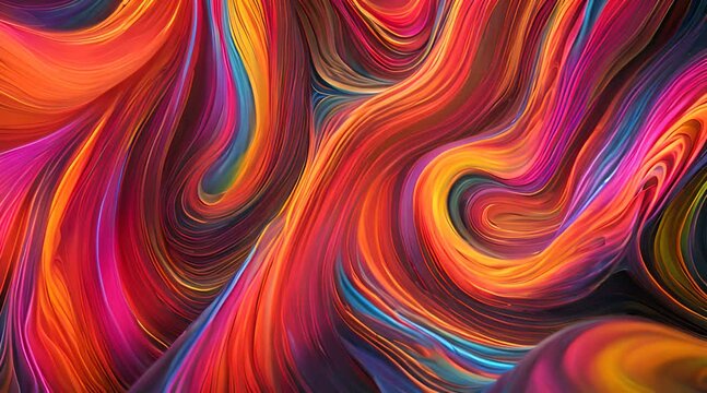 Abstract animation of many multi colored lines, rainbow rays, abstract background, changeability and impermanence concept, iridescent colors, gradient. Generative by AI
