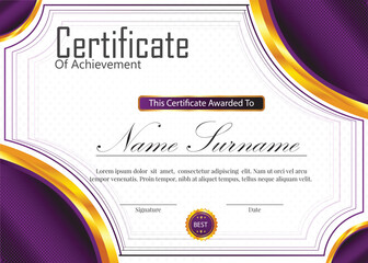 dark blue and golden gradients certificate new professional design 