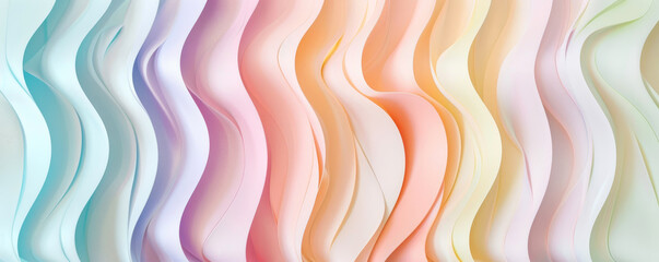 abstract paper background waves from strips of paper in rainbow colors