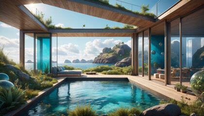 Modern Beachfront Villa with Infinity Pool and Stunning Views