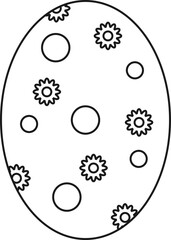 Egg Easter Outline