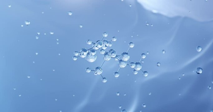 Iofetamine (123I) rotating molecular structure, 3d model of molecule, iofetamine, looped video