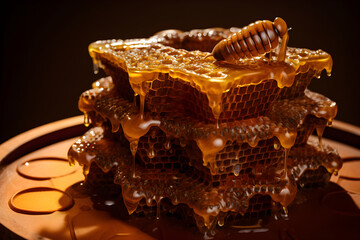 The Artistic Depiction of the Life Inside a Honeybee Hive: The Architecture, Honey Storage, and Workforce