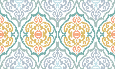Hand drawn ornaments of tribal, seamless African patterns, ethnic rugs with stripes, Aztec style, geometric mosaic tiles on tiles. majolica, antique interior, Asian rug, geographic print.