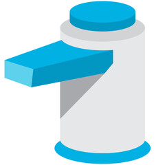 Electric water dispenser pump vector cartoon illustration isolated on a white background.