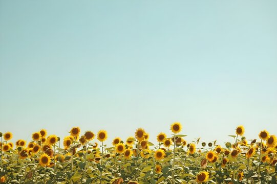 
Sunflower Symphony Fields of Bright Yellow Bloom




