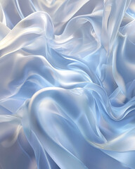 Obraz premium Close up view of abstract air swirls flowing fabric
