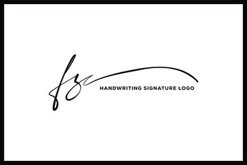FZ initials Handwriting signature logo. FZ Hand drawn Calligraphy lettering Vector. FZ letter real estate, beauty, photography letter logo design.