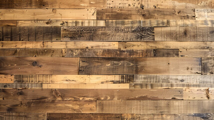 full screen view of retro, worn, cozy wooden planks from a perfect frontal view