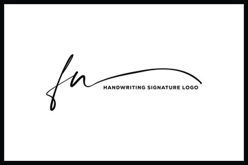 FN initials Handwriting signature logo. FN Hand drawn Calligraphy lettering Vector. FN letter real estate, beauty, photography letter logo design.