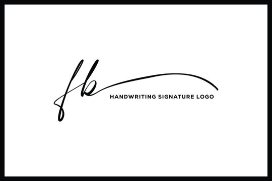 FB initials Handwriting signature logo. FB Hand drawn Calligraphy lettering Vector. FB letter real estate, beauty, photography letter logo design.