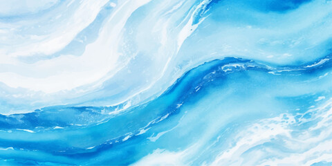 Obraz premium abstract soft blue and white abstract water color ocean wave texture background. Banner Graphic Resource as background for ocean wave and water wave abstract graphics 