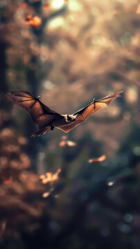 A bionic bat flying across the screen, its flight path changing as you tilt your phone