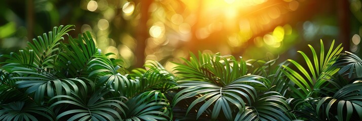 Summer Green Leaves Coconut Palm Shadow, HD, Background Wallpaper, Desktop Wallpaper