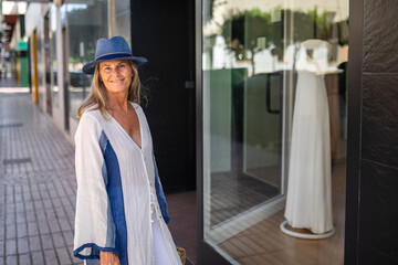 mature woman shopping