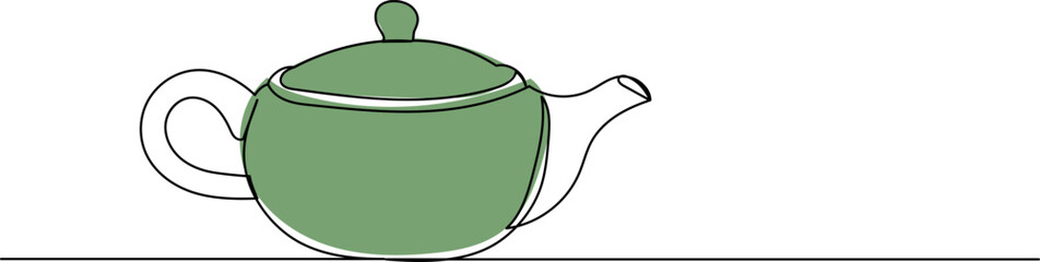 teapot line drawing, outline vector