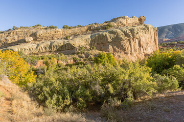 View of Turtle Rock next to Cub Creek Road in the Dinosaur National Monument
