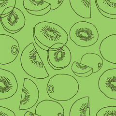 seamless background with kiwi