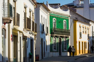 Traditional houses in Evora, Portugal