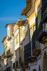 Traditional houses in Evora, Portugal