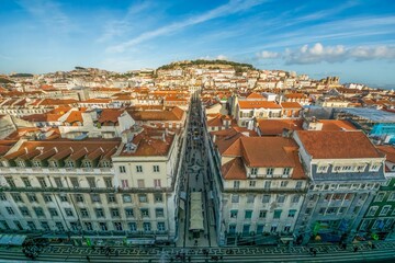 Baixa neighborhood in Lisbon, Portugal