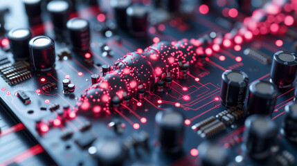 Visualization data technology theme, great design abstract digital technology background. Dynamic background. Graphic pattern. 3d trendy generative AI