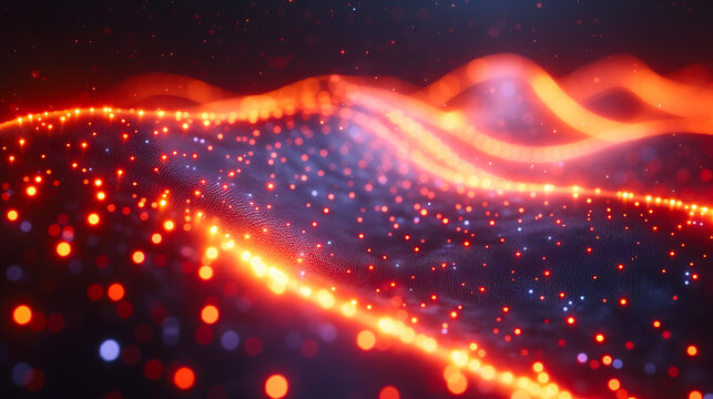 Visualization data technology theme, great design abstract digital technology background. Dynamic background. Graphic pattern. 3d trendy generative AI