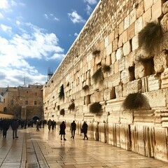Walking by the Western Wall in Jerusalem, a place of deep historical and spiritual significance