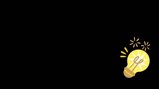 lamp light or idea with black background