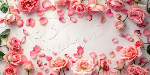 Decorative web banner. Final shot of the blooming pink. Generative Ai