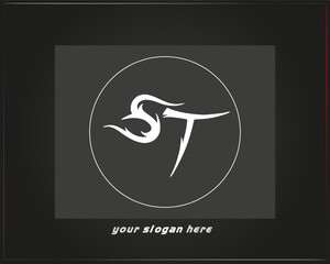 ST logo.ST abstract.ST latter vector Design.ST Monogram logo design .company logo