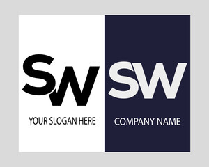 Obraz premium SW logo.SW abstract.SW latter vector Design.SW Monogram logo design .company logo