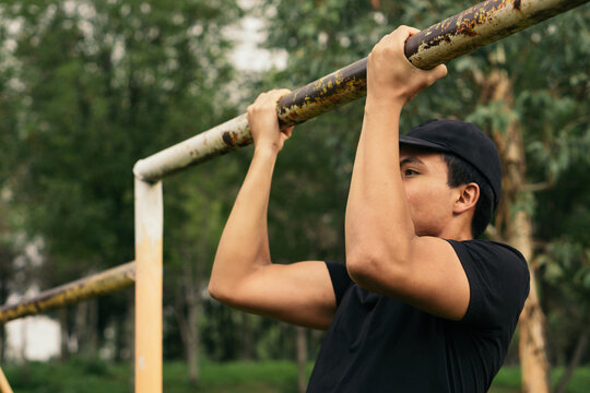 Man exercising.