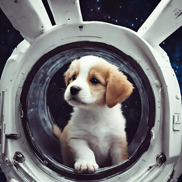 우주 여행 강아지