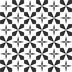 Monochrome seamless geometric pattern