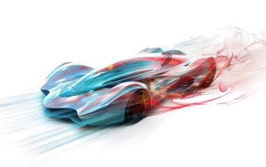 Obraz na płótnie Canvas Unveiling Aerodynamics in Motorsports On Transparent Background.