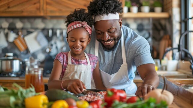 joy of preparing a healthy meal with family, where wellness and happiness blend in the kitchen