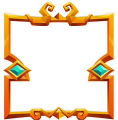 Golden Avatar Frame with Gem