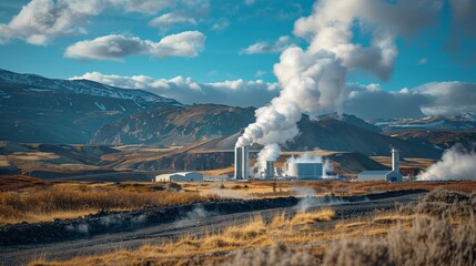 Modern geothermal energy project supporting renewable initiatives