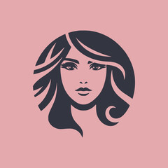 Beauty woman face Logo design for cosmetic