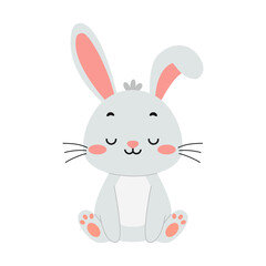 Cute easter bunny. Vector illustration.