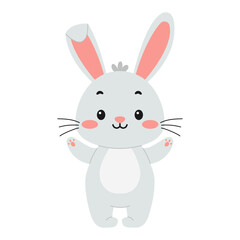 Cute easter bunny. Vector illustration.
