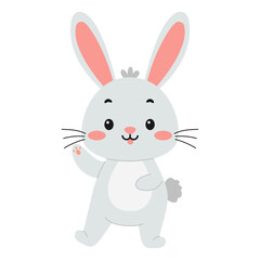 Cute easter bunny. Vector illustration.