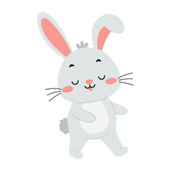Cute easter bunny. Vector illustration.